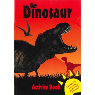 Dinosaur Activity Book - Red, Carte de activitati cu dinozauri (Rosu) (2467/DCAB2)