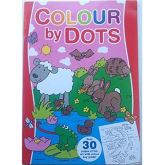 Colour By Dots, Carte de colorat cu activitati (Rosu) (2707/CDCB1-2)