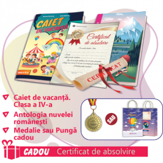 PACHET 9 PREMIERE CLASA A IV-A - CAIET DE VACANTA + ANTOLOGIA NUVELEI ROMANESTI + MEDALIE SAU PUNGA Premiere (CERTIFICAT DE ABSOLVIRE CADOU)