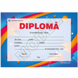 Diploma scolara personalizabila Taida - model 4
