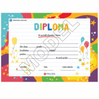 Diploma scolara personalizabila Taida - model 61