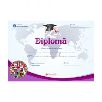 Diploma scolara personalizabila Taida - model 30 (limbi străine)