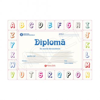 Diploma scolara personalizabila Taida - model 37
