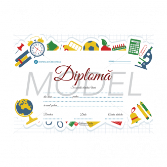 Diploma scolara personalizabila Taida - model 35