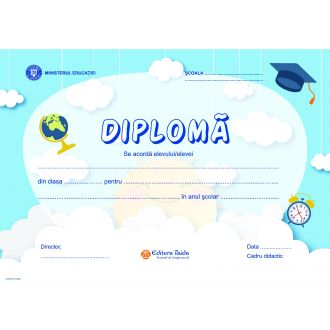 Diploma scolara personalizabila Taida - model 44