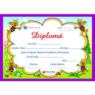 Diploma scolara personalizabila Taida - model 48