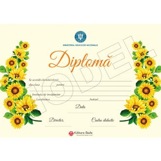 Diploma scolara personalizabila Taida - model 31