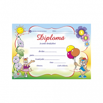 Diploma scolara personalizabila Taida - model 51