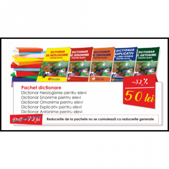 Pachet dictionare - Neologisme, Sinonime, Omonime, Explicativ al limbii romane, Antonime