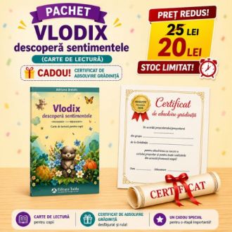 Pachet 3 premiere gradinita - Vlodix descopera sentimentele (Certificat de absolvire cadou)